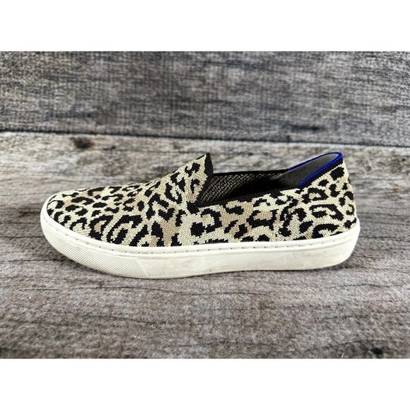 Rothy’s The Original Slip On Sneaker in Animal Print Leopard Knit Sneaker 6 - Picture 8 of 10